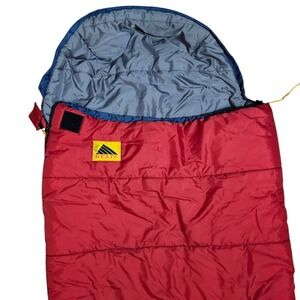 Kelty Red Sleeping Bag Hooded Camping Outdoor Adventure small adult or youth